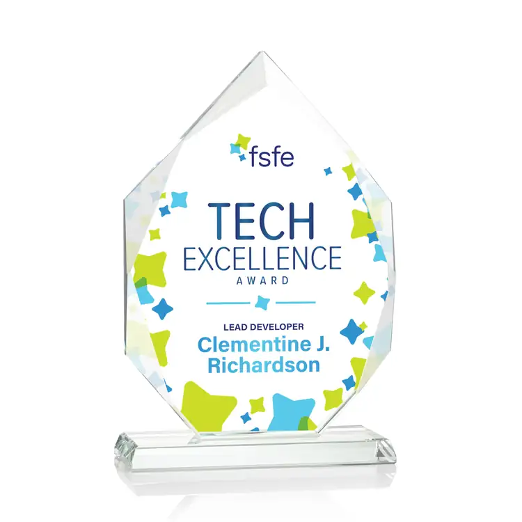 Weston Starfire Crystal Award - Multicolor #3