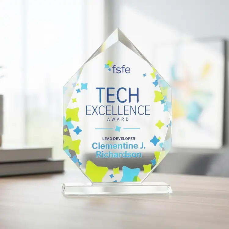 Weston Starfire Crystal Award - Multicolor #7