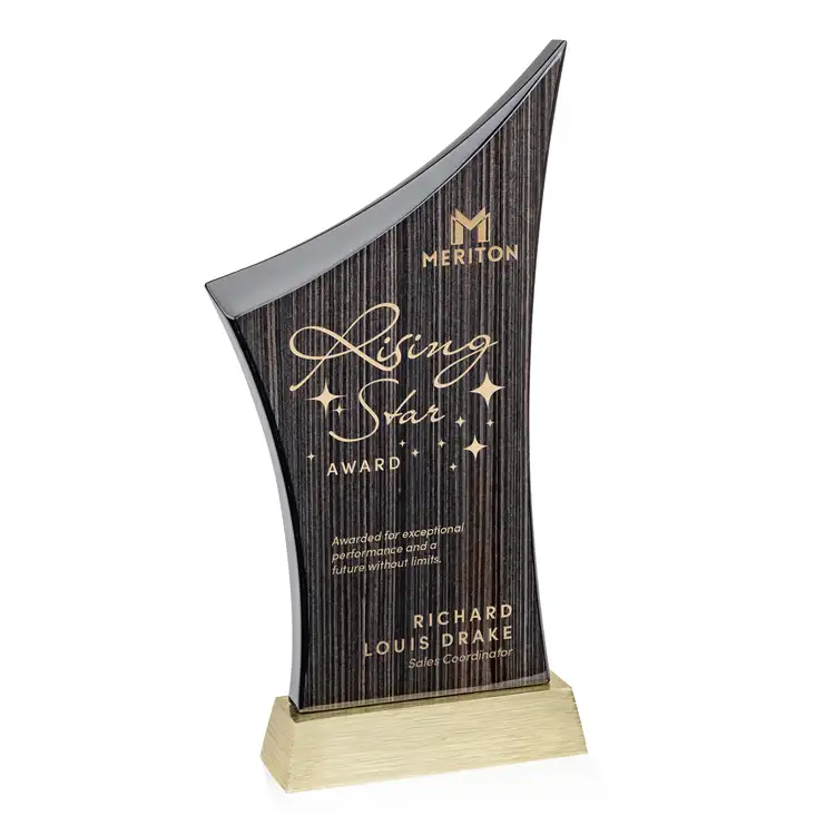 Wilhelm Slatewood Award - Woodgrain Composite - Engraved and Colorfill #2