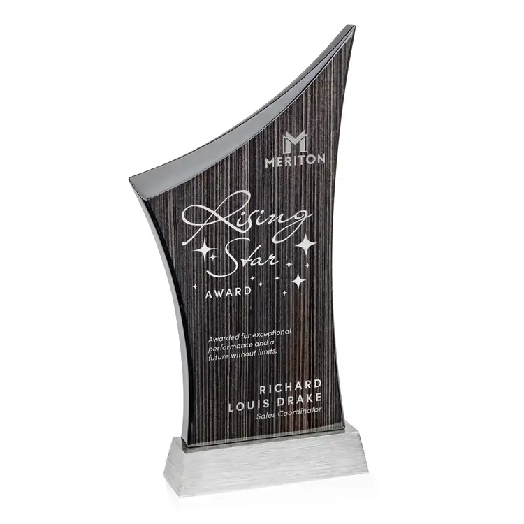 Wilhelm Slatewood Award - Woodgrain Composite - Engraved and Colorfill #3