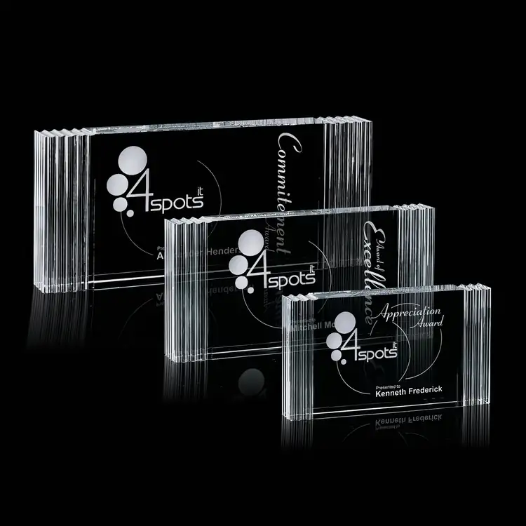 Wilkerson Optical Crystal Award with Layered Sides