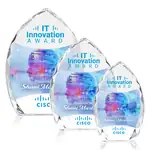 Trophée Wilton en cristal optique - Multicolore