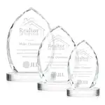 Trophée Wilton en cristal optique sur socle Alberton - Gravure