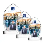 Trophée Wilton en cristal optique sur socle Alberton - Multicolore