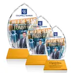 Trophée Wilton en cristal optique sur socle Newhaven - Multicolore