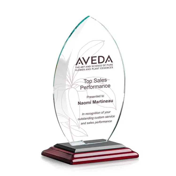 Windermere Starfire Crystal Award on Rosewood Base - Multicolor #2
