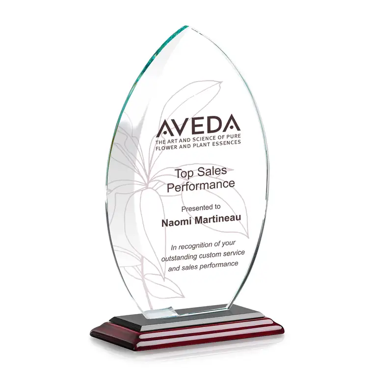 Windermere Starfire Crystal Award on Rosewood Base - Multicolor #4