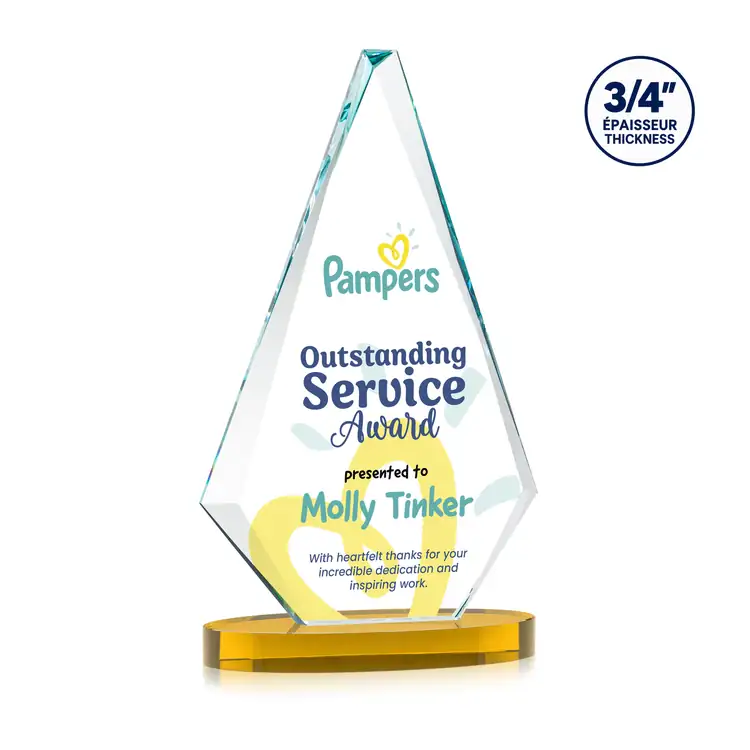 Windsor Starfire Crystal Award on Alberton Base - Multicolor #3
