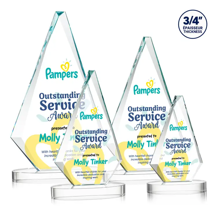 Windsor Starfire Crystal Award on Alberton Base - Multicolor