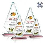 Trophée Windsor en cristal Starfire sur socle Albion au fini bois de rose - Multicolore