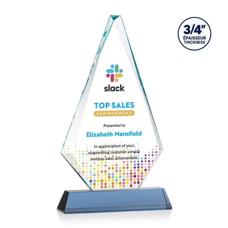 Windsor Starfire Crystal Award on Newhaven Base - Multicolor #10