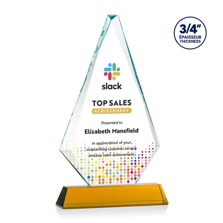 Windsor Starfire Crystal Award on Newhaven Base - Multicolor #3