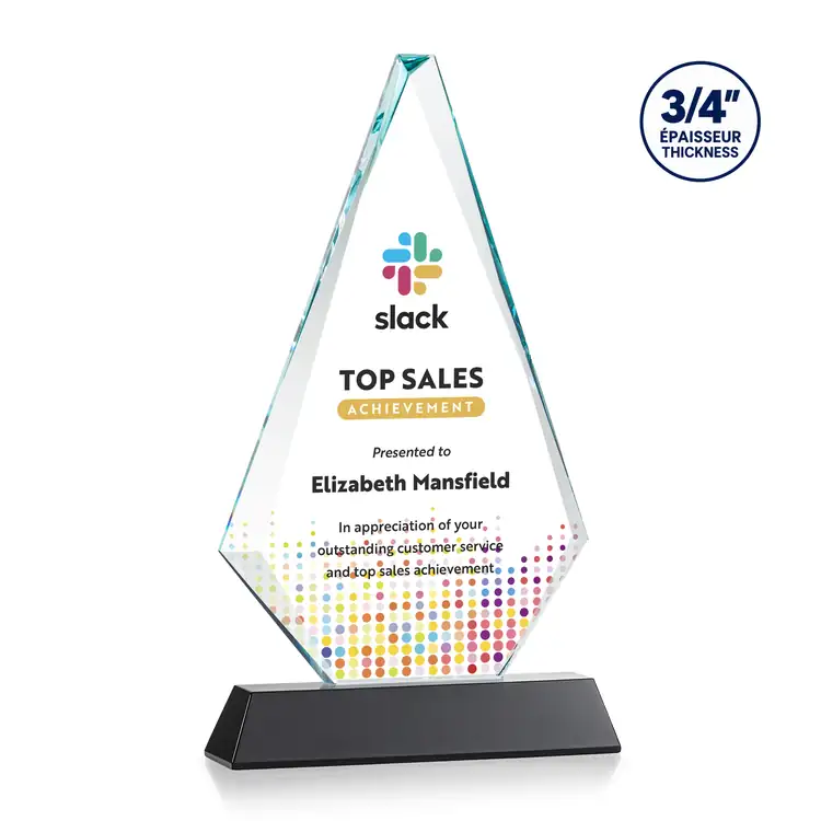 Windsor Starfire Crystal Award on Newhaven Base - Multicolor #5