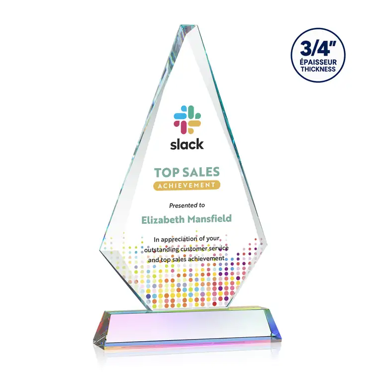 Windsor Starfire Crystal Award on Newhaven Base - Multicolor #9