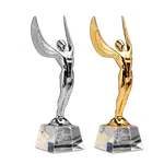 Trophée Winged Achievement sur socle en cristal optique