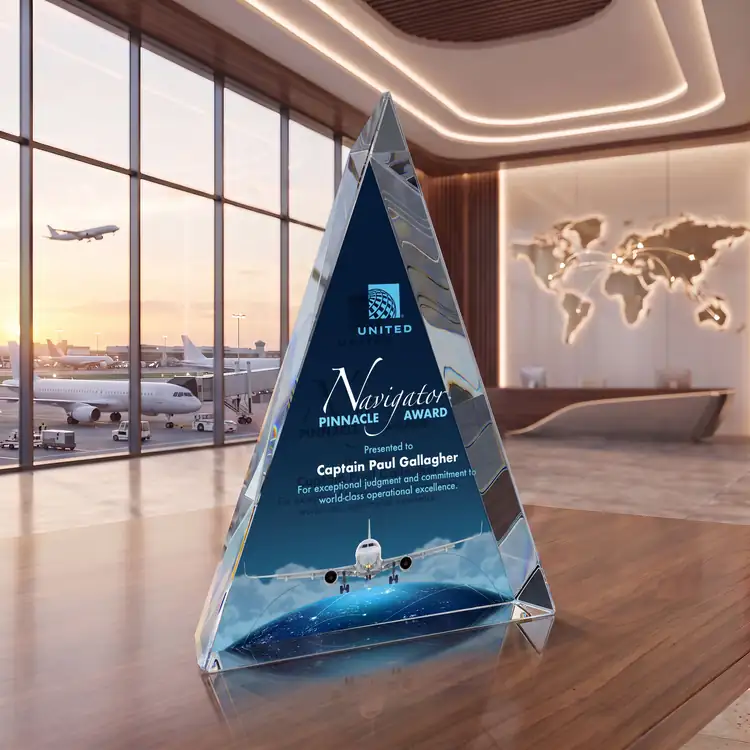 Wittington Optical Crystal Award - Double Sided Multicolor #3