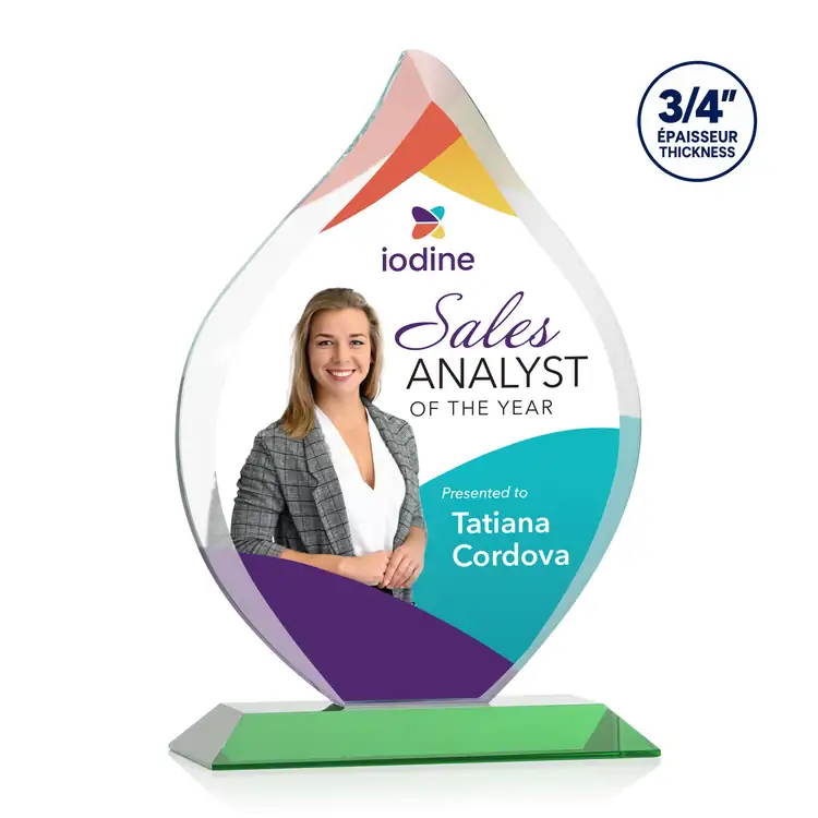 Worthington Starfire Crystal Award - Flame - Multicolor #3