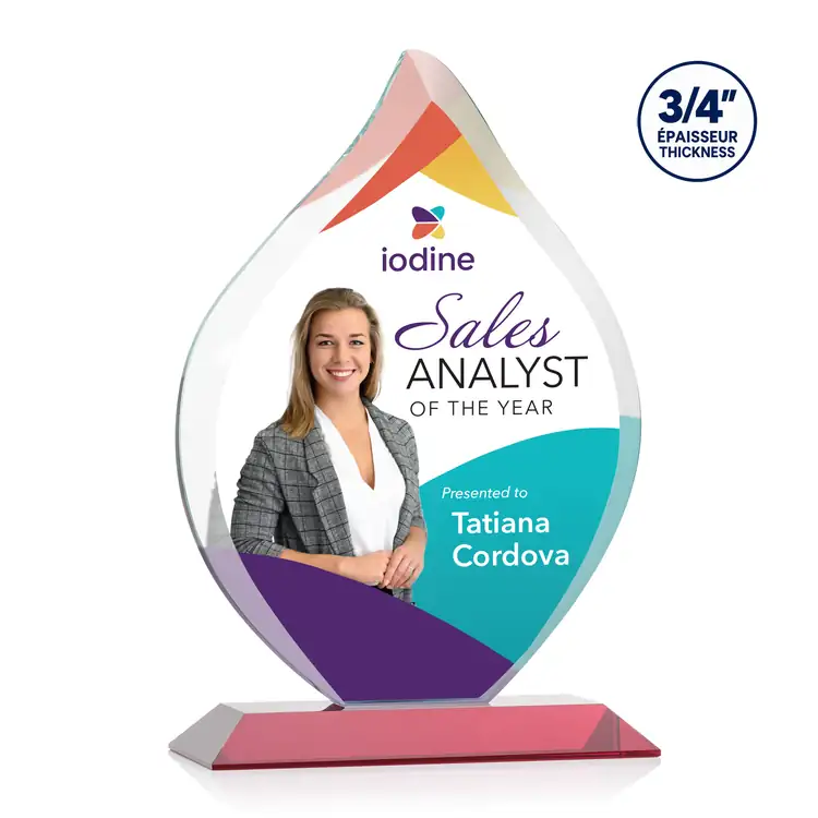 Worthington Starfire Crystal Award - Flame - Multicolor #6