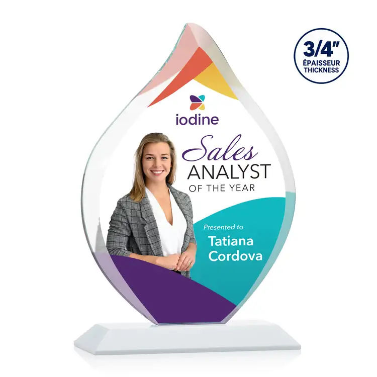 Worthington Starfire Crystal Award - Flame - Multicolor #7