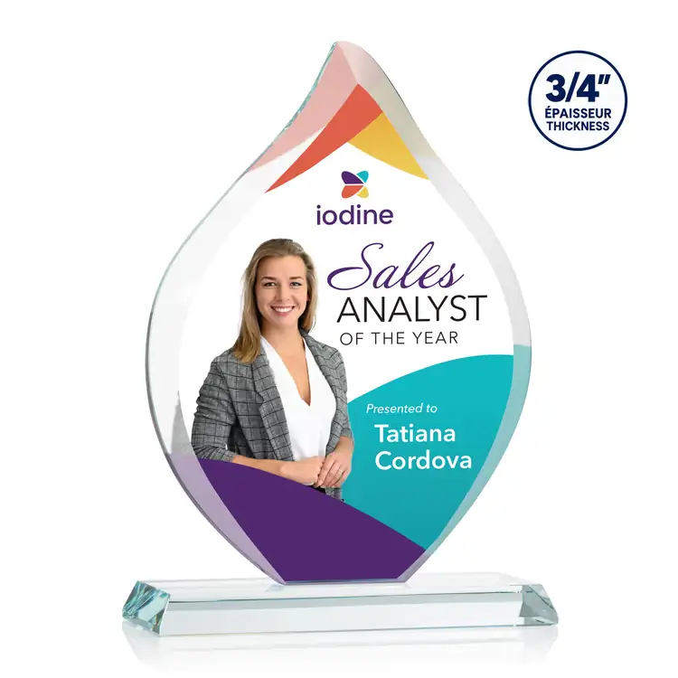 Worthington Starfire Crystal Award - Flame - Multicolor #8