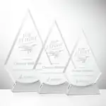 Trophée Wroxton en cristal Starfire sur socle en aluminium - Gravure