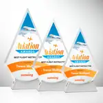 Trophée Wroxton en cristal Starfire sur socle en aluminium - Multicolore