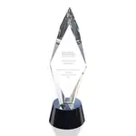 Trophée Zenith en pointe de flèche en cristal optique
