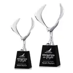 Trophée aigle Maverick en métal et cristal sur socle Celestina - Gravure