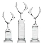Trophée aigle Maverick en métal et cristal sur socle Colverstone - Gravure