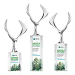 Trophée aigle Maverick en métal et cristal sur socle Dakota - Multicolore