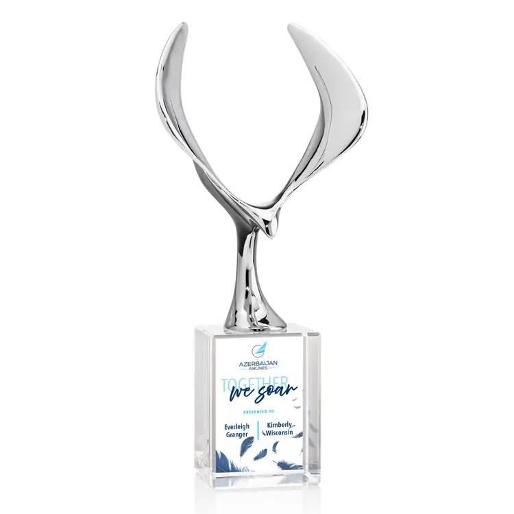 Maverick Eagle Metal and Crystal Award on Lexington Base - Multicolor #2