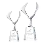 Trophée aigle Maverick sur socle Celestina transparent - Gravure