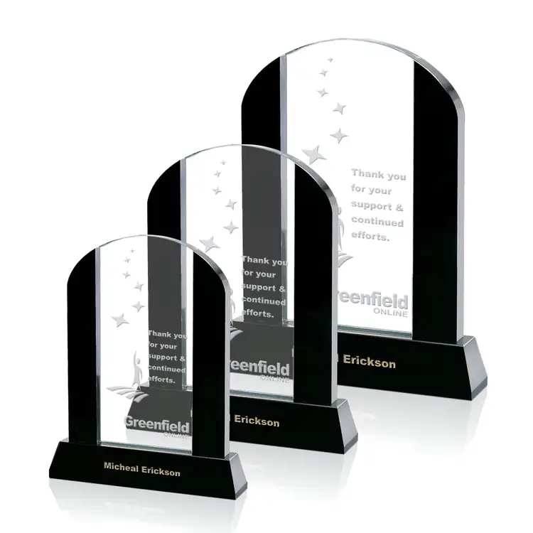 Harwood Arched Optical Crystal Award