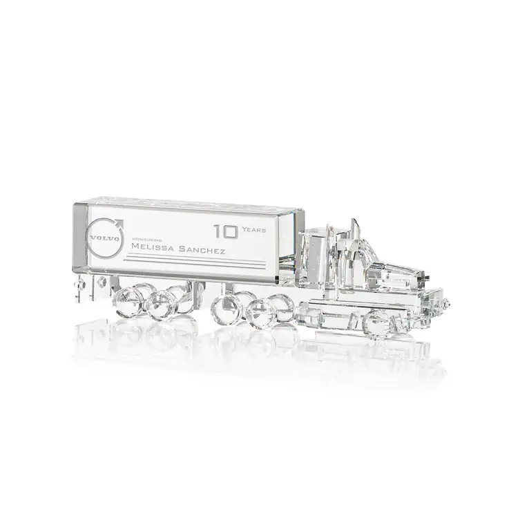 18-Wheeler Crystal Truck Award - Deep Etch #2