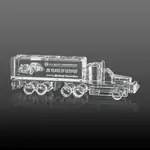 Trophée camion à 18 roues en cristal optique - Gravure 3D