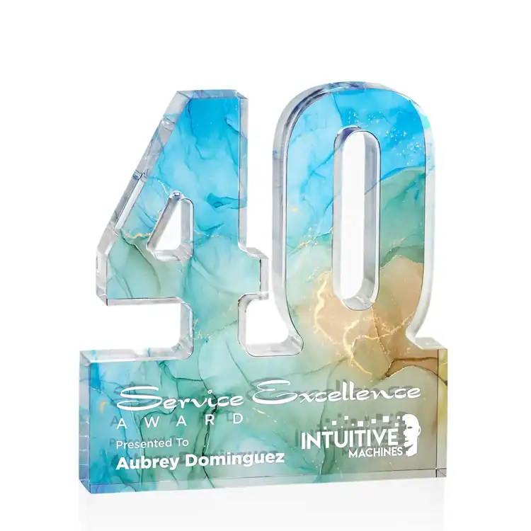 Astoria Acrylic Number Award - Multicolor Double-Sided #11