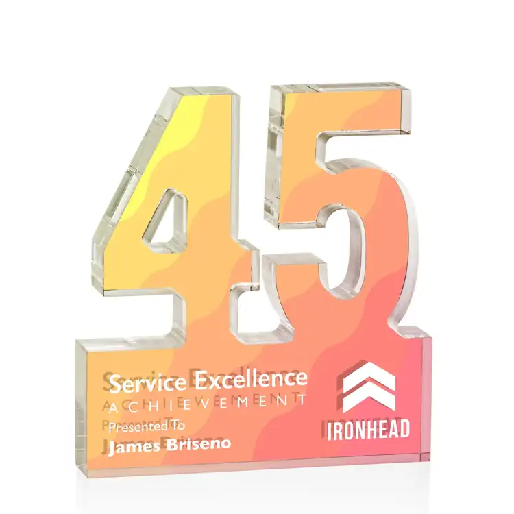 Astoria Acrylic Number Award - Multicolor Double-Sided #12