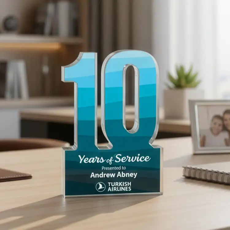 Astoria Acrylic Number Award - Multicolor Double-Sided #14