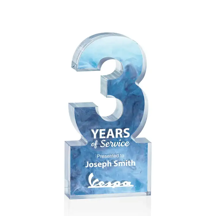 Astoria Acrylic Number Award - Multicolor Double-Sided #3