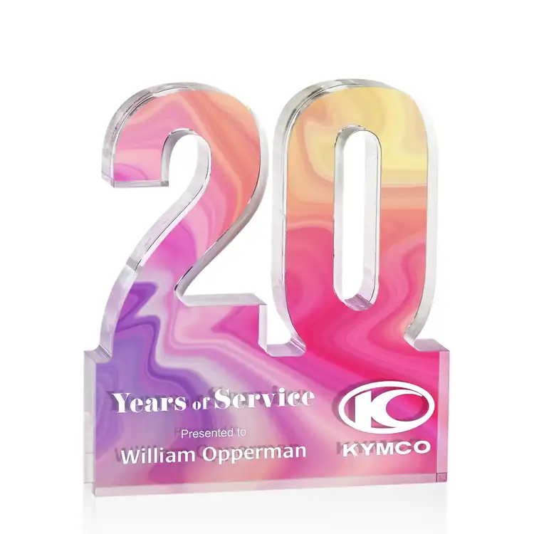 Astoria Acrylic Number Award - Multicolor Double-Sided #7