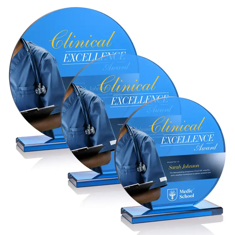 Dunlow Blue Circular Award Multicolor