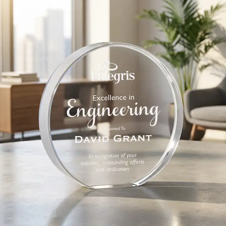 Narita Acrylic Circle Award - Laser Engraved #16