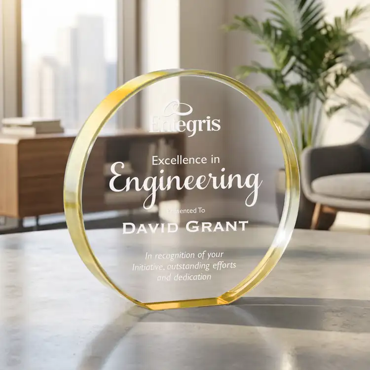 Narita Acrylic Circle Award - Laser Engraved #18