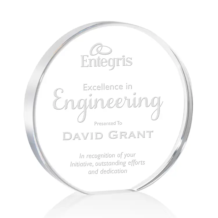 Narita Acrylic Circle Award - Laser Engraved #7