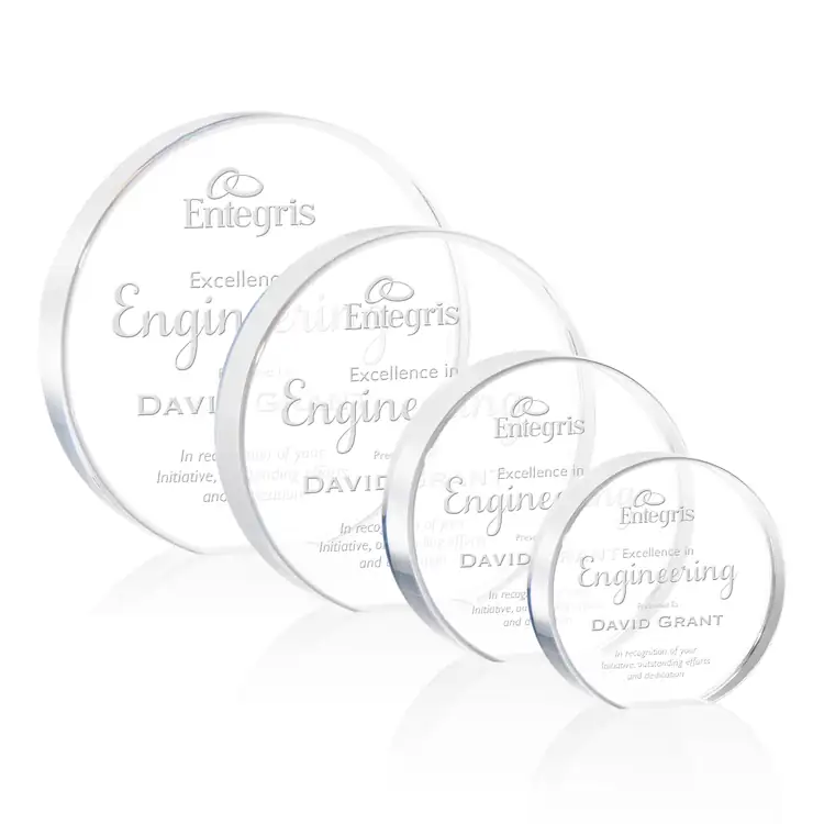 Narita Acrylic Circle Award - Laser Engraved