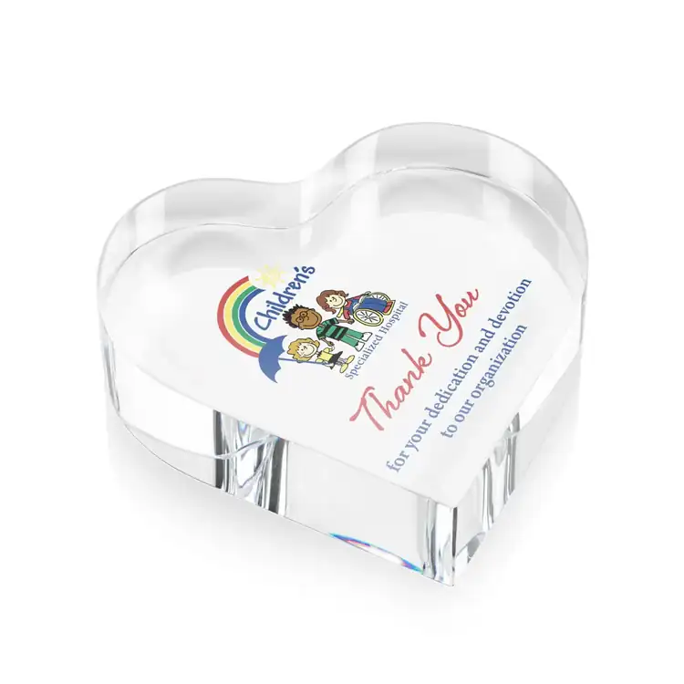 Trophée coeur Kashmir en cristal optique - Multicolore #2