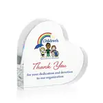 Trophée coeur Kashmir en cristal optique - Multicolore
