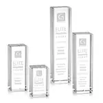 Trophée colonne Robson en cristal optique - Gravure