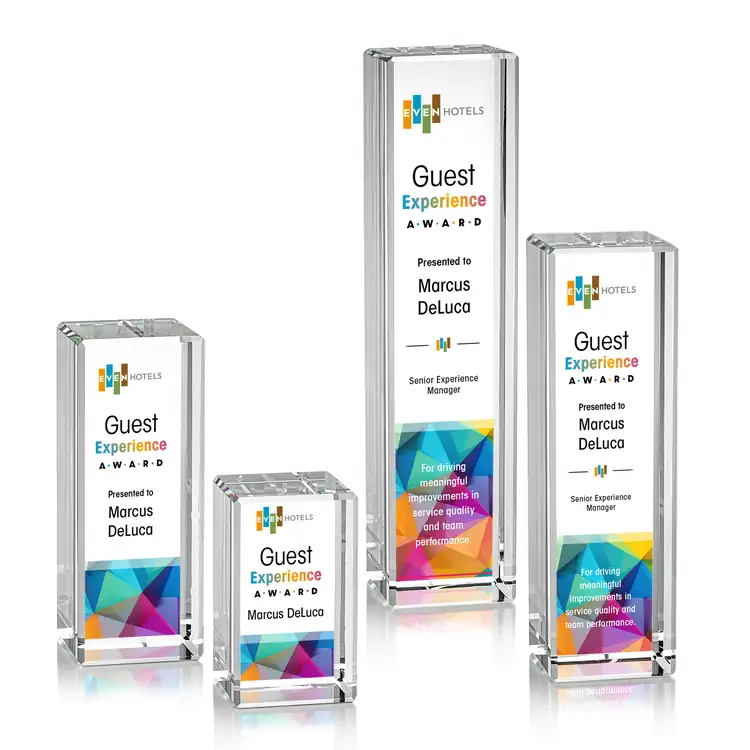 Robson Optical Crystal Column Award - Multicolor