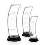 Trophée courbé Beckham en cristal Starfire - Gravure